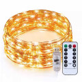 2020 gran oferta lámpara de fuegos artificiales blanco cálido 33 pies 100 LED al aire libre impermeable decorativo vacaciones Solar LED luces de cadena de jardín